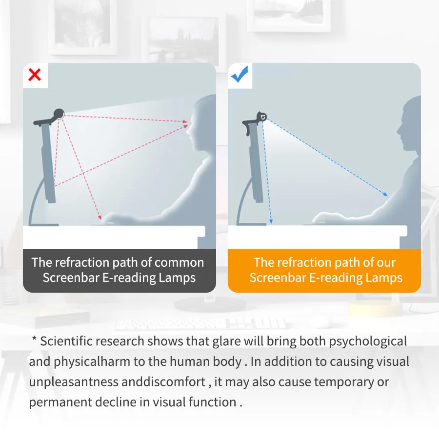 Lampada da tavolo USB con regolazione continua dello schermo della barra luminosa del Monitor del Computer da 50cm per lampada da tavolo con luce di lettura dello studio 5