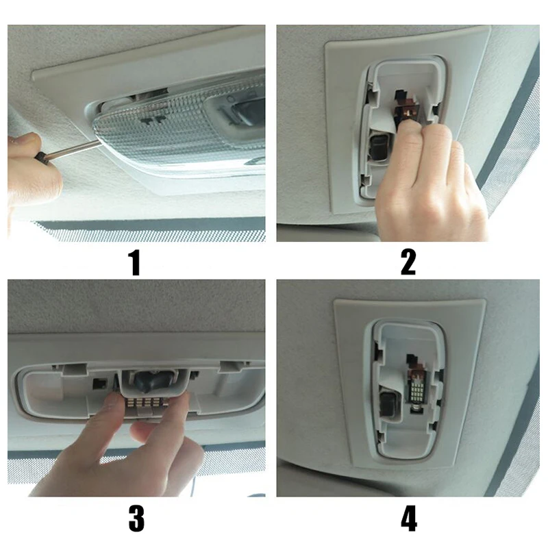 Per BMW Serie 3 E36 E46 M3 E90 E91 Berlina Auto da turismo Lampadine a LED Cupola interna Lampada da lettura Specchio cosmetico Tronco Luce Accessori 6