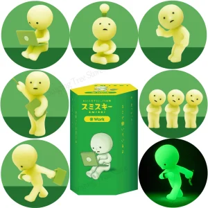 Smiski Work Series Mystery Box Figure che si illuminano al buio Scatola cieca sul posto di lavoro Decorazioni per ufficio Collezione di mini figure di bambole Regalo 1