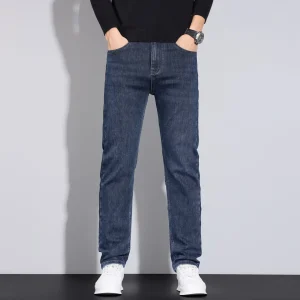 JEAN2025 Pantaloni casual da uomo nuovi autunno/inverno, jeans sportivi formali da lavoro di alta qualità, pantaloni lunghi elasticizzati a gamba dritta 1