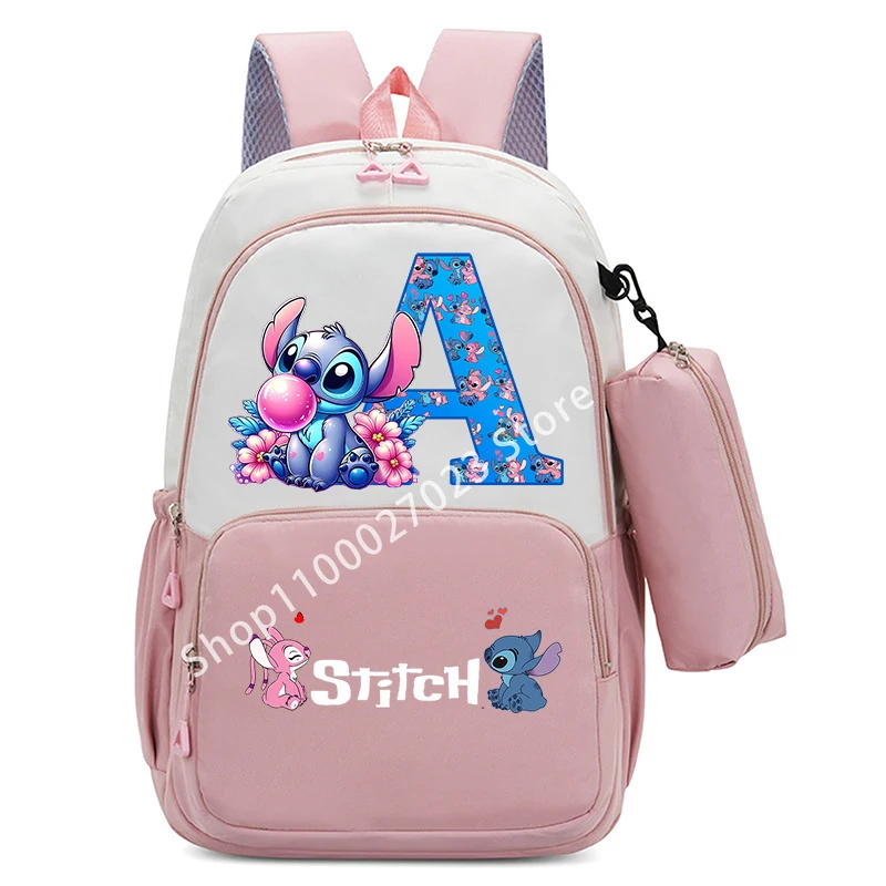 Stitch Disney Boys Girls Child School Bag Large Capacity Water-repellent Backpacks Cute Anime Figure Kids Bookpack Birthday Gift 2