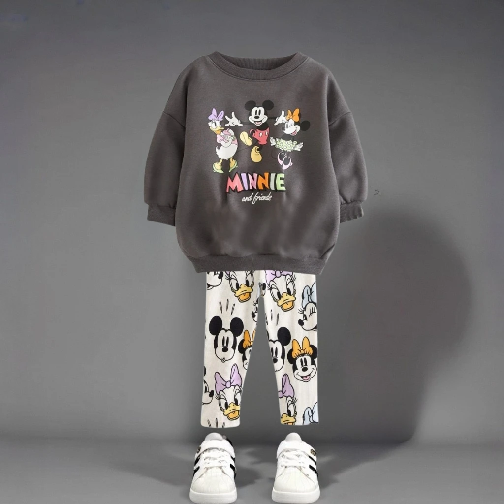 Cartoon Cute Baby Girls Felpa Abiti Primavera Autunno Abbigliamento per bambini Abito a maniche lunghe Allentato Casual Tute per bambini 1-6Y 5