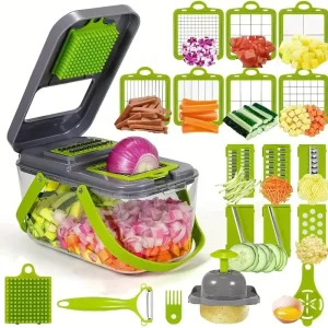 16/25 in 1 tritatutto per verdure multifunzionale manico griglia per alimenti tritatutto per verdure affettatrice tagliata articoli da cucina strumento cocina 1