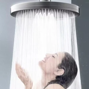 Nuovo soffione doccia a pioggia supercharge a grande flusso a 6 modalità, soffione a pioggia rotondo ad alta pressione da 230 mm, accessori per il bagno 1