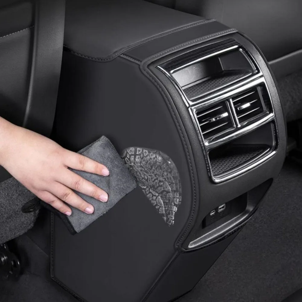 Bracciolo posteriore per auto Box Anti-Kick Pad per HONDA HR-V HRV VEZEL 2015 2016 2017-2023 accessori per Cover protettiva in pelle in microfibra 3