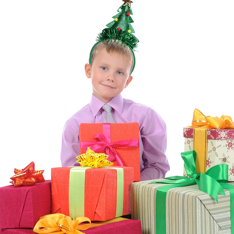 Fasce per decorazioni natalizie, cappelli con renne, copricapo, forniture per feste per bambini e adulti. Fasce per albero di Natale 4