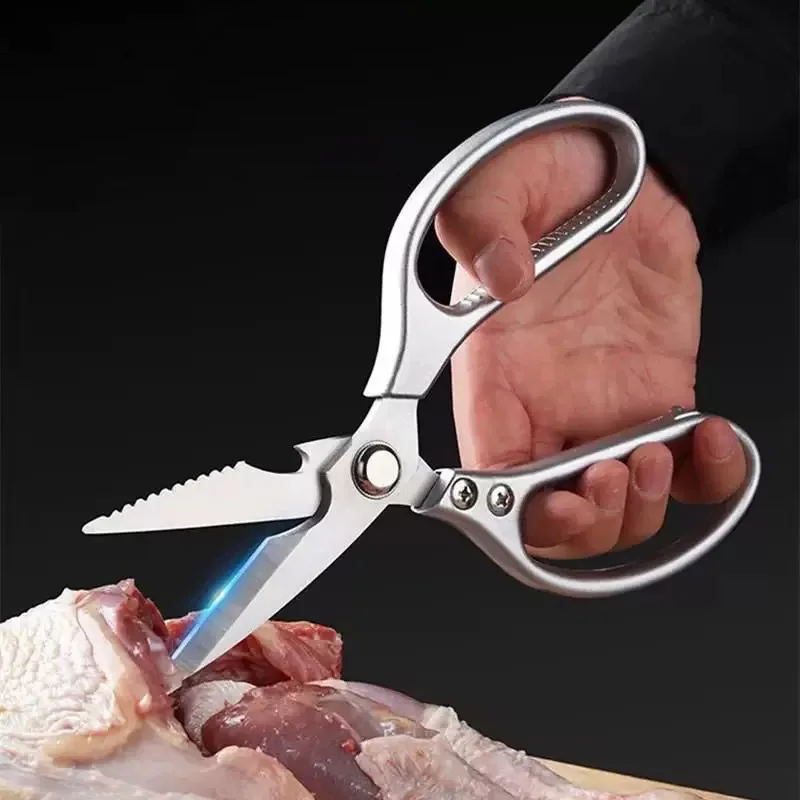 Accessori da cucina Forbici in acciaio inossidabile Strumento multifunzione affilato Forbici per alimenti per pollo Verdura Barbecue Carne Pesce 1