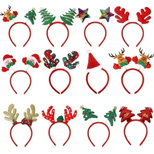 Fascia natalizia per bambini adulti Babbo Natale Alce Xmax Accessori per capelli per albero Puntelli per foto Decorazione natalizia Regali di Capodanno 2024 1
