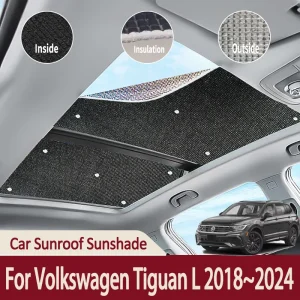 Auto Tetto Apribile Tende Da Sole Per VW Volkswagen Tiguan L 2018 ~ 2024 MK2 Auto Lucernario Tetto Protezione Solare Isolamento termico Anti-UV Accessori 1
