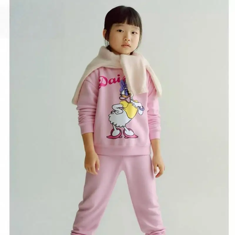 Nuovi bambini Felpe carine Abiti stampati completi Neonate Abiti a maniche lunghe Minnie Pullover stampati Pantaloni Abbigliamento primavera/autunno 1