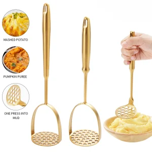 1 pz In Acciaio Inox Schiacciatore di Patate Manuale Frantoio Per Alimenti Liscio Aglio Presse Zucca Ricer Gadget Da Cucina Utensili Per La Casa 1