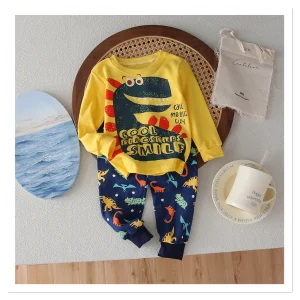 23 Nuovo set di biancheria intima in cotone per bambini per ragazzi e ragazze, neonati e bambini piccoli, abbigliamento autunnale, pantaloni autunnali, arredamento per la casa 1