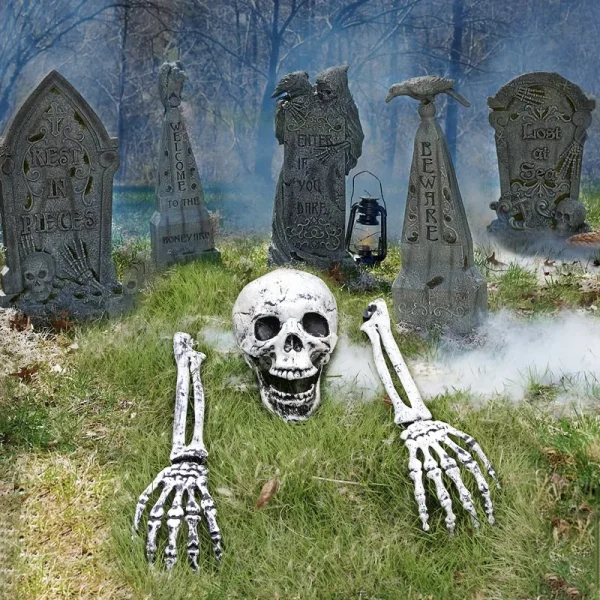 Decorazione di Halloween Puntelli di simulazione del teschio Fantasma Festival Giardino Scheletro Ornamenti Set di scheletro Festa di Halloween Casa Ga 4