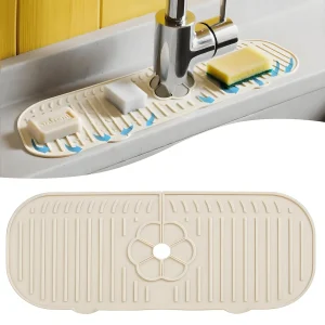 Lavello della cucina Paraspruzzi Tappetino Rubinetto in silicone Paraspruzzi Tappetino antiscivolo in spugna di scarico Protezione da banco per cucina Bagno 2025 1