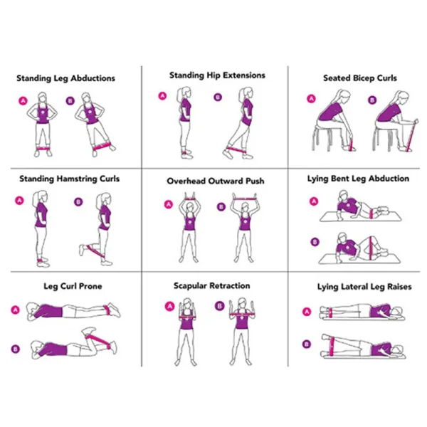 Fasce elastiche ad anello di resistenza palestra Yoga esercizio allenamento Fitness Stretch 2