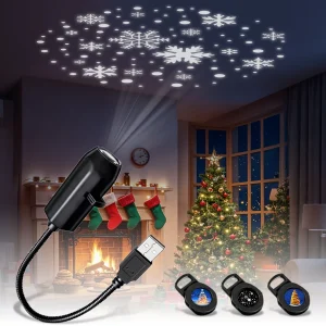 Natale Halloween Lampada da proiezione a LED Zucca Luce notturna Proiettore da parete a soffitto Ornamenti natalizi Luce USB per atmosfera lunare 1
