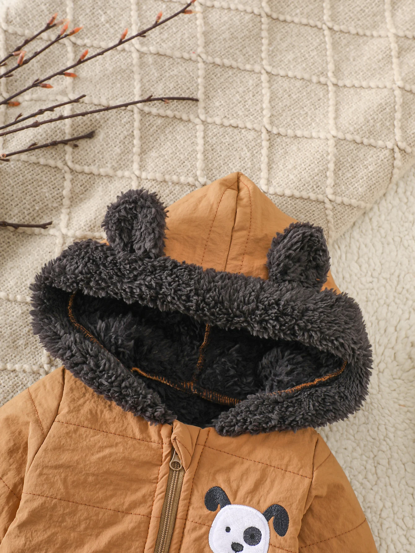 IURNXB Neonato Pile Pagliaccetto Vestiti Manica Lunga Con Cappuccio Onesies Addensare Tuta Infantile Costum Caldo Homewear Abiti 1-18M 3