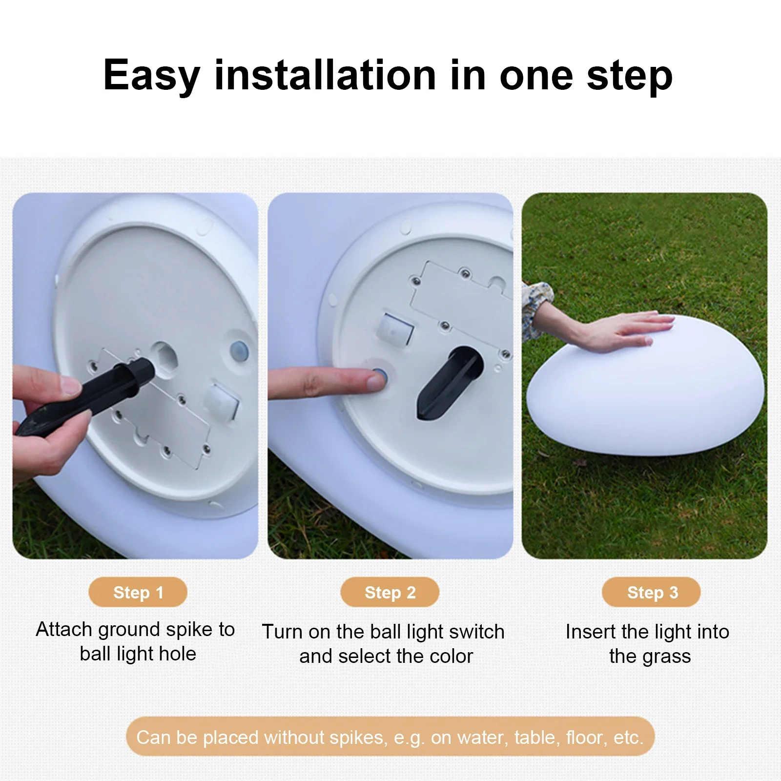 Lampada da giardino a LED solare da giardino 8 colori Lampada da giardino per esterni impermeabile per patio Prato Luci da giardino a sfera a LED Lampada da giardino per esterni 5