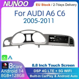 Android 14 8 + 128GB CarPlay Per Audi A6 C6 4f 2005-2009 MMI 2G 3G GPS Auto Lettore Multimediale di Navigazione Auto Radio Stereo DSP WIFI 1