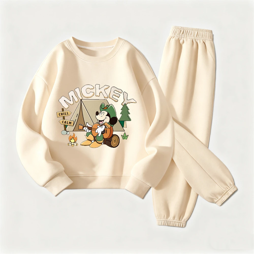 Abiti a maniche lunghe per bambini Bella felpa con cappuccio girocollo Pantaloni tutto-fiammifero Due pezzi Set di abbigliamento casual allentato per bambini Abbigliamento per bambina 4