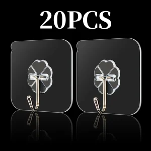 Forti ganci da parete autoadesivi ganci portachiavi porta asciugamani bagno organizer rack cucina ganci da parete adesivi trasparenti 1
