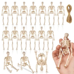 5 pezzi Decor Halloween Mini plastica teschio scheletro decorazione bomboniere giocattoli appesi per decorazioni artigianali per feste di Halloween 1