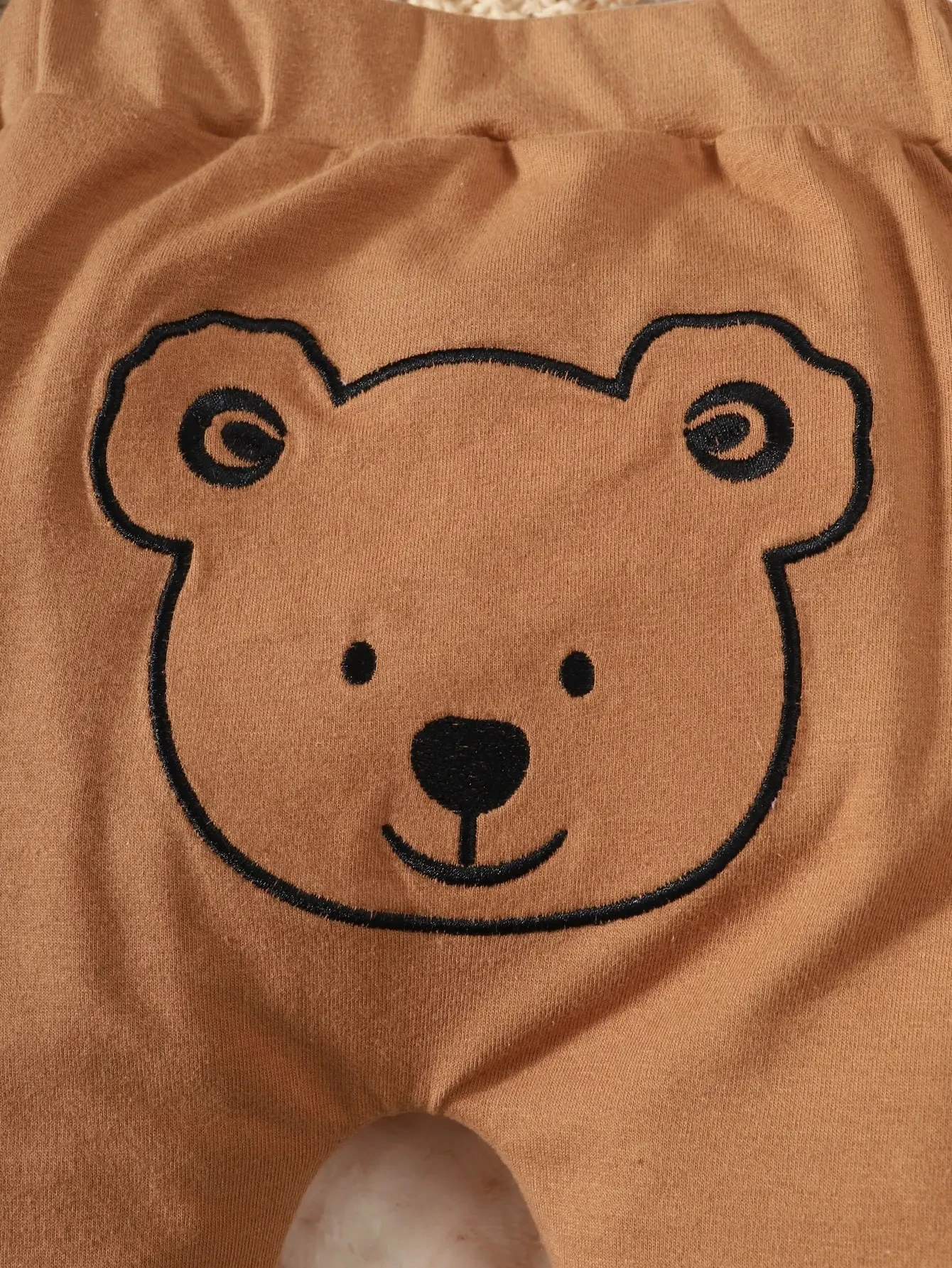 4 pezzi set di abbigliamento 0-9 mesi neonato orso manica corta pagliaccetto + pantaloni + cappello + calzino neonato luna piena fotografia abiti 5