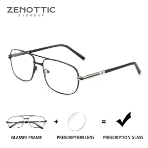 ZENOTTIC (taglia XL) 2025 Occhiali da vista da aviatore moda da uomo per occhiali ottici fotocromatici pilota in metallo di alta qualità 1