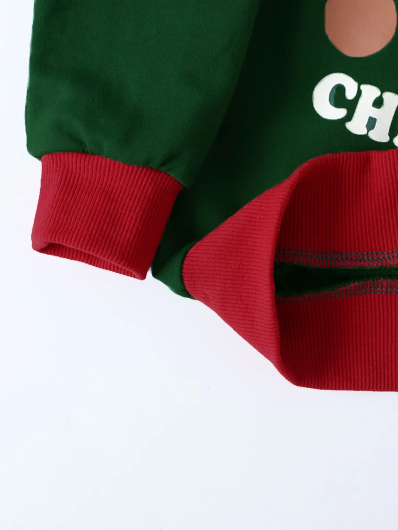 Set di due pezzi di maglione e pantaloni in puro cotone girocollo a maniche lunghe natalizie per bambini, graziosa camicia pullover casual di Babbo Natale 4