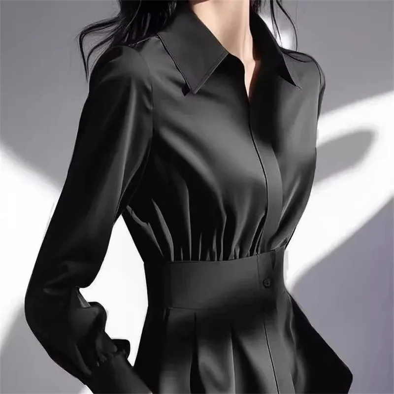 Camicia che unisce la vita Nuovo cappotto da donna realizzato in Europa Lady Primavera Estate 2025 Giacche di nicchia chic di fascia alta Top di lusso leggero Donna 2