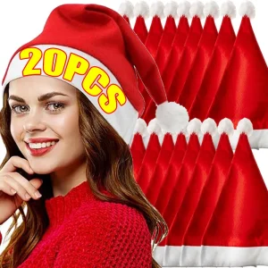 Adulti Bambini Cappelli natalizi Tessuto non tessuto Cappelli natalizi di Babbo Natale Buon Natale Casa Regali di Capodanno Forniture per feste festive 1