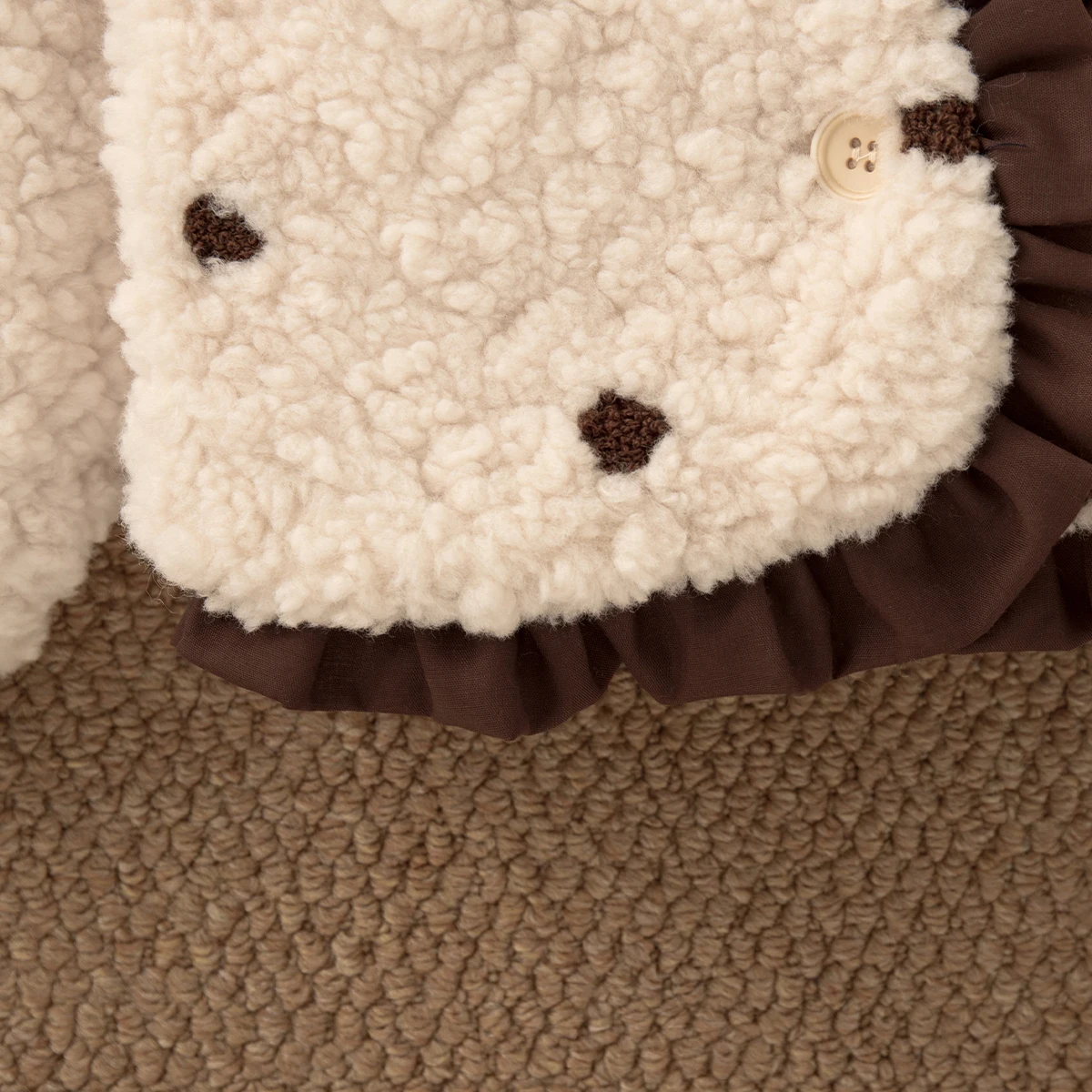 Cappotto per bambina in stile coreano nuovo autunno e inverno, abbigliamento per bambini caldo a pois alla moda per bambini di età compresa tra 0 e 3 anni 6