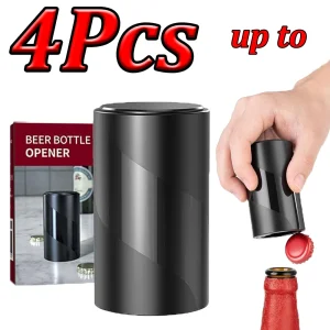 1-4 pezzi apribottiglie automatico per birra apribottiglie a spinta verso il basso vino birra soda apri tappo accessori da cucina 1