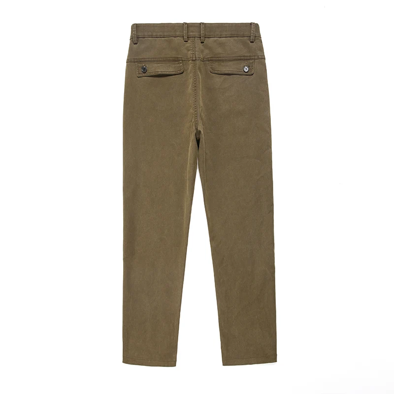 Pantaloni casual da uomo in Lyocell slim dritti 2025 Autunno Inverno Elastico in vita Comodo e versatile Pantaloni a gamba larga Taglie forti 38 6