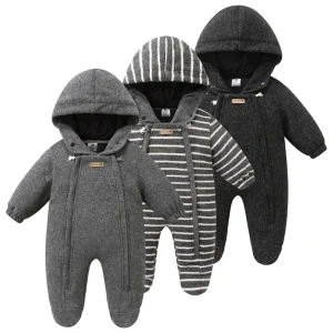 AYNIGIELL Tuta da bambino autunno e inverno Tuta da bambino in materiale Mao Ni 0-18 mesi abbigliamento da esterno per neonato 1