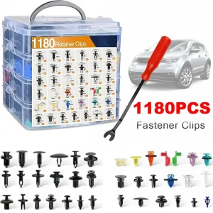 Assortimento di clip di fissaggio per auto e elementi di fissaggio automatici - Rivetti per parafango paraurti con 10 fascette per rimozione elementi di fissaggio per Toyota Honda 1