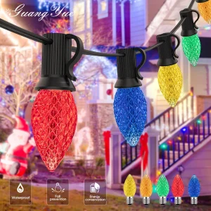 RGB C7 Lampadina a Led in plastica SPINA UE 220V Collegabile Impermeabile Infrangibile Ghirlanda Luce Festa di Nozze Decorazione di Compleanno Luci 1
