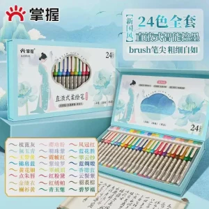 48/3 colori pennarelli acrilici punta pennello penna per tessuto pittura su roccia pietra ceramica vetro materiale scolastico di cancelleria fai da te 1