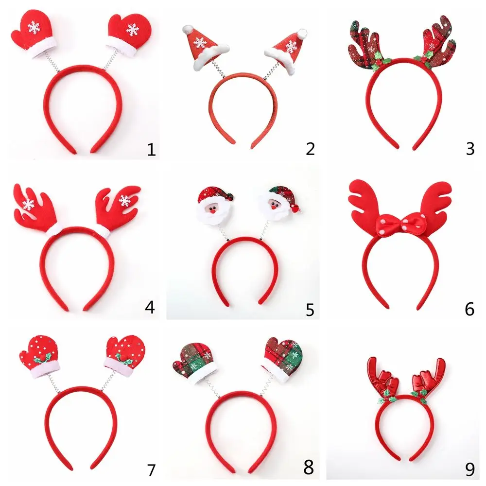 Accessori per capelli di Babbo Natale in maschera Ornamenti per l'albero Fasce natalizie Decorazioni natalizie Fascia per capelli natalizia Copricapo di renna 4