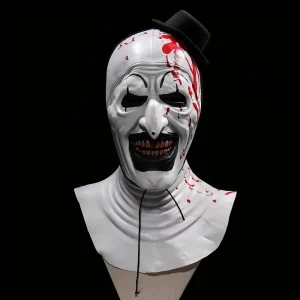 Festa di Halloween Horror Pagliaccio spaventoso Maschera cosplay in lattice Decorazioni di Halloween Party Stage Prop Fornitura per feste Puntelli per costumi Decorazioni per feste 1