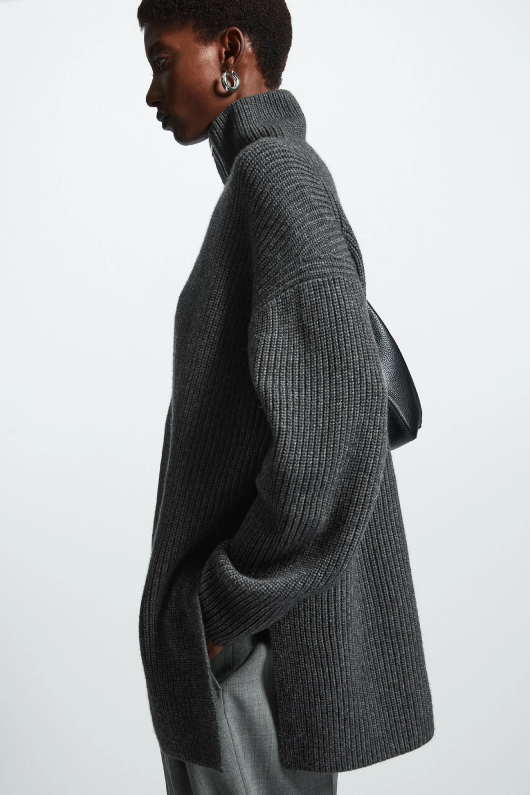 Ethereal MD 2025 cos primavera nuovo stile di maglione lungo casual in misto pile a mezza parte anteriore da donna 4