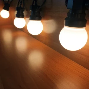 Luci da esterno a globo G50 a LED bianco latte per patio, cortile, ponte, bistrot, caffè e decorazioni natalizie, illuminazione per feste 1