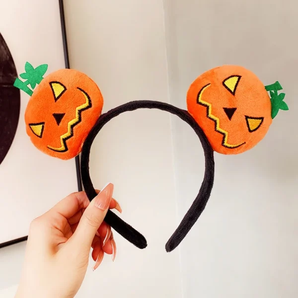 1/3/5/10PCS Halloween Dress-up Zucca Diavolo Fasce Divertenti Cerchi per capelli zucca Accessorio per capelli di Halloween 6
