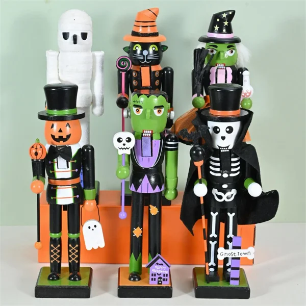 Schiaccianoci scheletro di Halloween Schiaccianoci scheletro zucca Figurina di Halloween Riempitivi per sacchetti Goody per decorazioni natalizie per la visualizzazione domestica 2