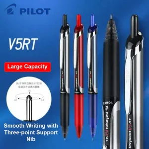 Pilot Precise V5 RT Penne gel Supporto a tre punti Pennino Anti-perdite Penna a sfera con inchiostro liquido Cancelleria ricaricabile Hi-Tecpoint 1