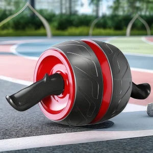 Rullo sportivo per addome con ginocchiera Ruota spessa anticollisione antiscivolo Impugnatura ergonomica Attrezzatura per il fitness in palestra domestica 1