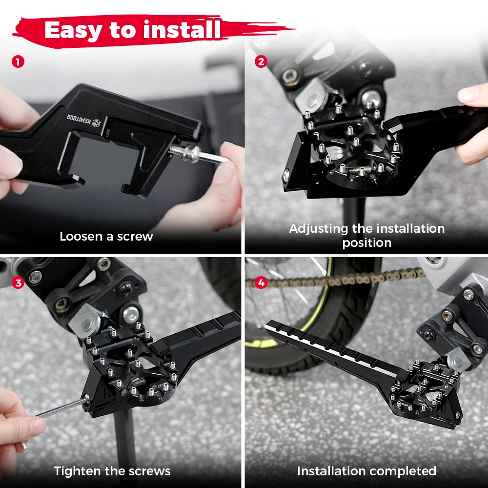 Moto Passeggero Piede Estensore Pedane CNC Motocross Dirt Bike Off-Road Accessori Per VTB VENTUS ONE Universale 2