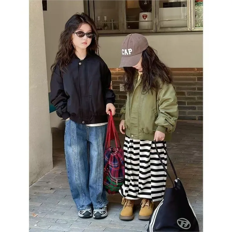 Moda neonata ragazzo giacca da volo solida primavera autunno bambino giacca a vento cappotto capispalla per bambini vestiti 2-12 anni 4