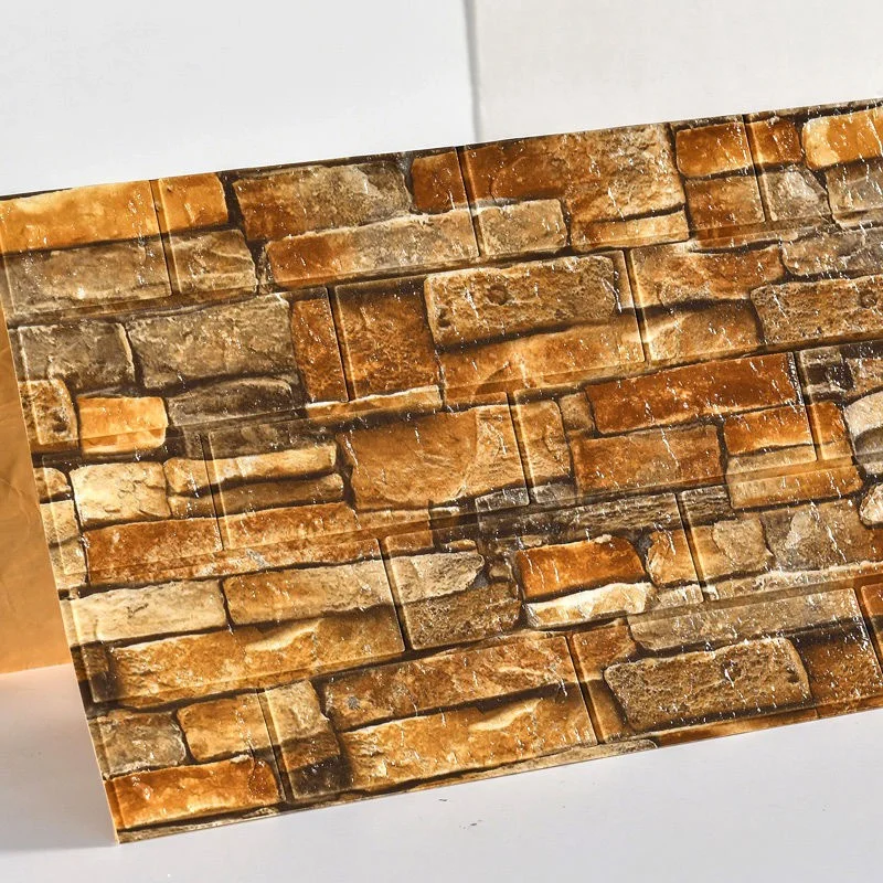 77 cm * 70 m Carta da parati 3D Decorazione autoadesiva Carta da parati in mattoni di schiuma antica Soggiorno Camera da letto Adesivi murali 3D impermeabili 4