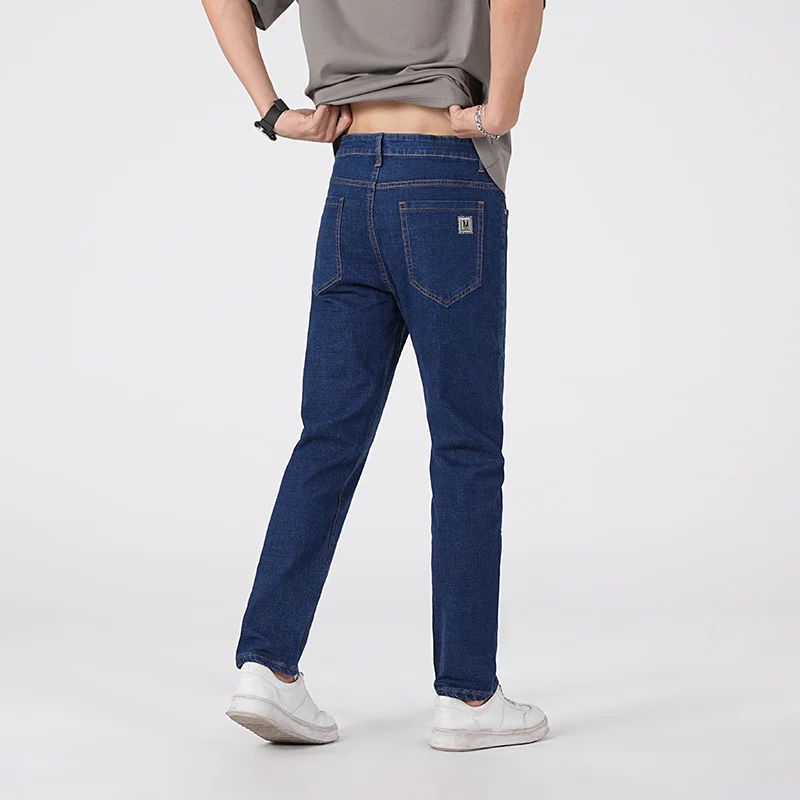 Jeans da uomo autunno inverno 2025 casual stile business leggero slim fit pantaloni lunghi versatili alla moda taglie forti 38 4